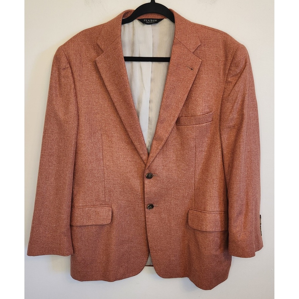 Jos. A. Bank Men's Rust Orange Tweed Sport Coat Blazer